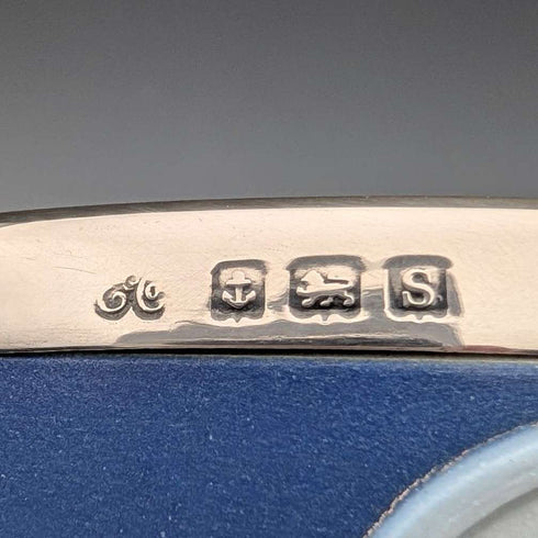 1917 Wedgwood/Elkington Jasperware Mug, Silver Plated, Royal Blue