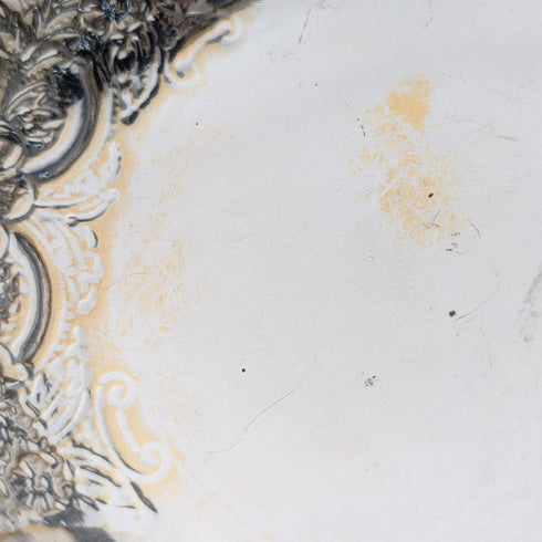 1891 British Antique Silverplate Footed Bowl, 13.5cm Diameter