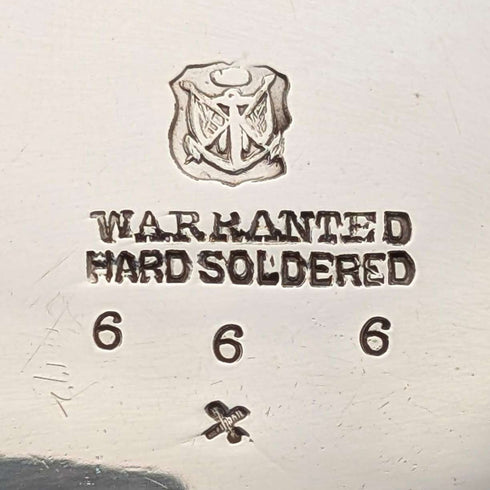 1891年 英国アンティーク シルバープレート製 脚付きボウル 直径13.5cm
