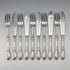 Late 19th Century French Antique Solid Sterling Silver Cutlery Set, 6 Pairs, Total 833g, Odiot