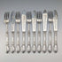 Late 19th Century French Antique Solid Sterling Silver Cutlery Set, 6 Pairs, Total 833g, Odiot