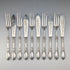 Late 19th Century French Antique Solid Sterling Silver Cutlery Set, 6 Pairs, Total 833g, Odiot