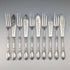 Late 19th Century French Antique Solid Sterling Silver Cutlery Set, 6 Pairs, Total 833g, Odiot