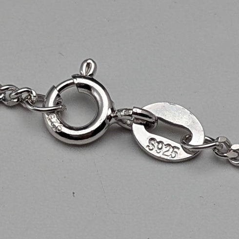 復古聖克里斯多福純銀獎章吊墜①,搭配純銀項鍊,總重7.4克