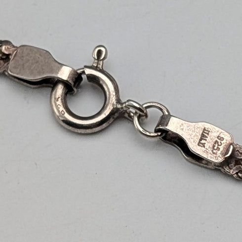 Vintage Mother-of-Pearl Pendant on Sterling Silver Base, with Sterling Silver Necklace, Total Weight 8.1g