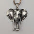 英國復古象頭純銀吊墜,配鍍金項鍊,總重19克