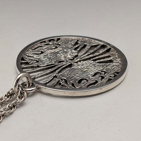 英国ヴィンテージ 双子座 純銀製ペンダント 純銀ネックレス付 計54g Deakin&Francis