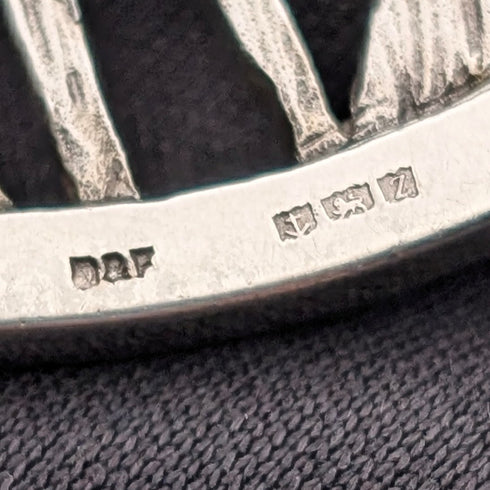 英国ヴィンテージ 双子座 純銀製ペンダント 純銀ネックレス付 計54g Deakin&Francis