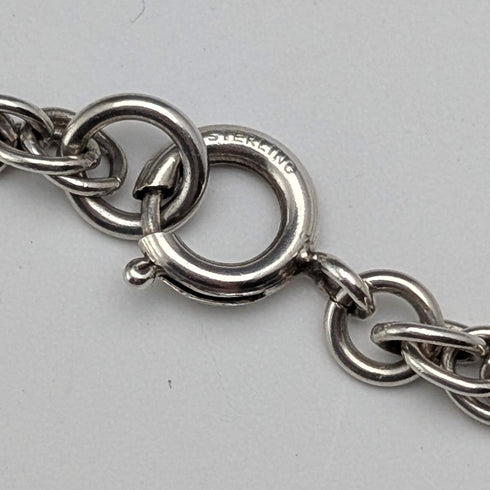 英国ヴィンテージ 双子座 純銀製ペンダント 純銀ネックレス付 計54g Deakin&Francis