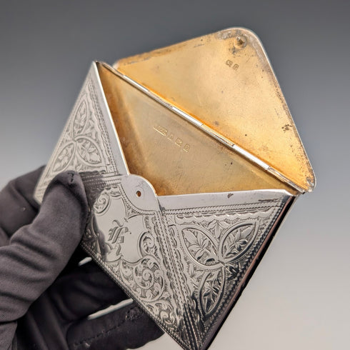 1905年英國古董純銀信封式卡片盒,52克,Adie & Lovekin