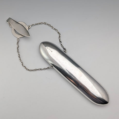 1903年 英国アンティーク 純銀製 シャトレーン メガネケース 80g Levi&Salaman