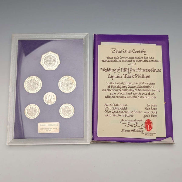 1973年 英国アン王女ご成婚記念 純銀コイン6枚セット 銀重量50g Ppbjoy Mint ltd