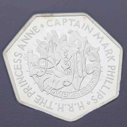 1973 Princess Anne's Wedding Commemorative Pure Silver Coin 6-Coin Set, Silver Weight 50g, Ppbjoy Mint ltd