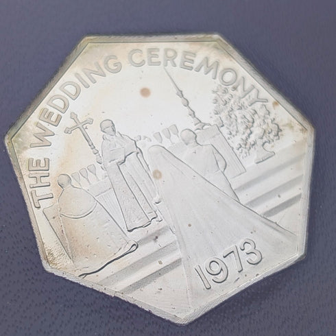 1973 Princess Anne's Wedding Commemorative Pure Silver Coin 6-Coin Set, Silver Weight 50g, Ppbjoy Mint ltd