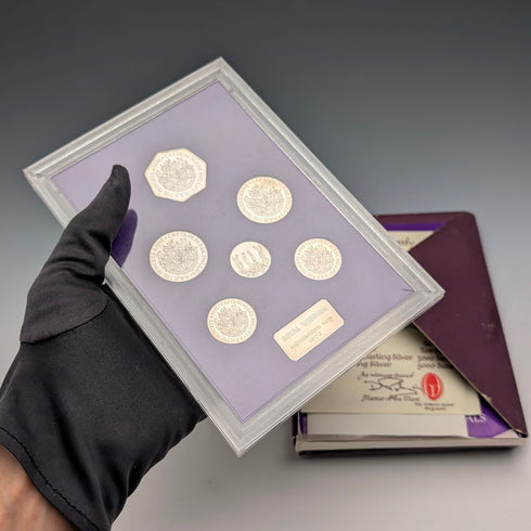 1973 Princess Anne's Wedding Commemorative Pure Silver Coin 6-Coin Set, Silver Weight 50g, Ppbjoy Mint ltd