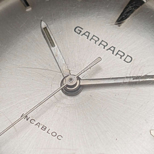 60年代英國Garrard男士腕錶,不鏽鋼錶殼,17鑽機械機芯,含錶盒,走時良好