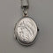 Vintage Sterling Silver Oval Locket Pendant with Sterling Silver Necklace, 5.4g Total