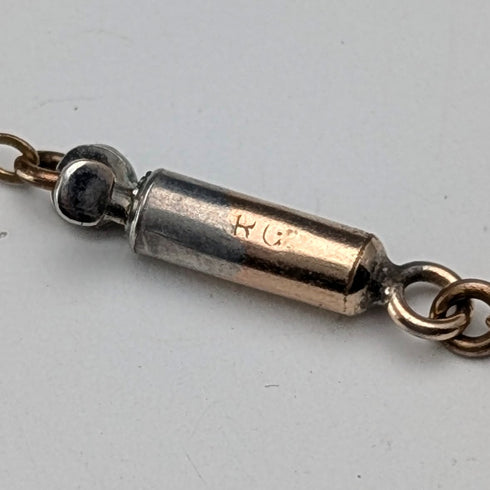 英国ヴィンテージ 9ctゴールド ハート型ロケットペンダント RGネックレス付き