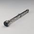 Antique 800 Silver Push-Pull Pencil & Dip Pen with Green Stone Decoration