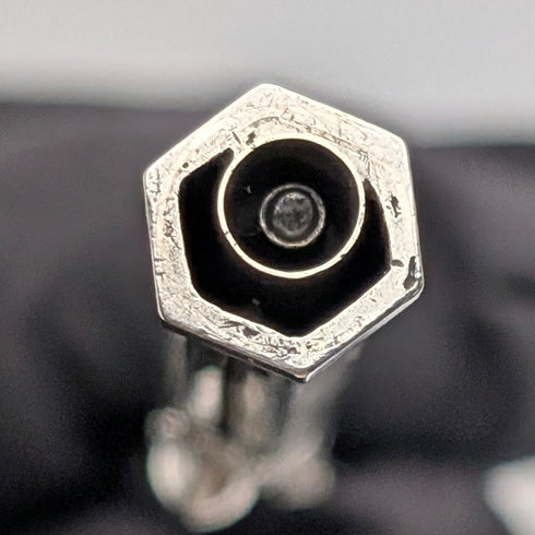 Antique 800 Silver Push-Pull Pencil & Dip Pen with Green Stone Decoration