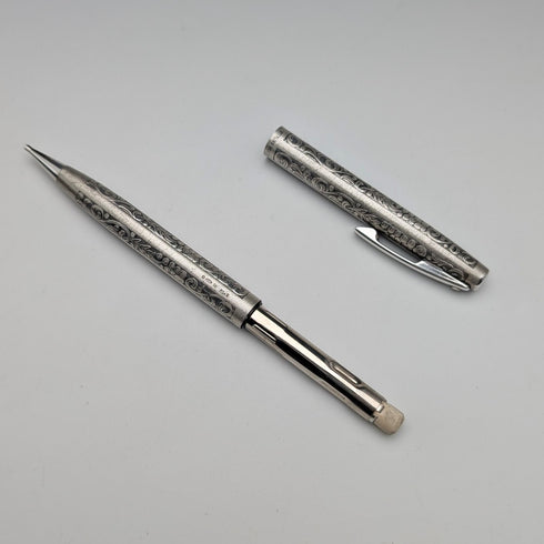 Vintage American Sheaffer Sterling Silver Mechanical Pencil with Case and Instructions