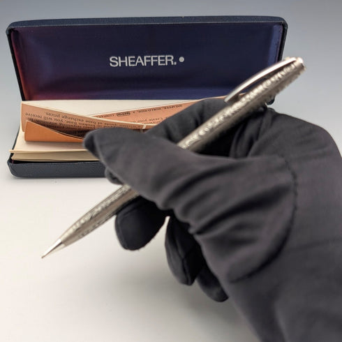 Vintage American Sheaffer Sterling Silver Mechanical Pencil with Case and Instructions