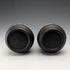 A pair of vintage British Wedgwood black jasperware vases.