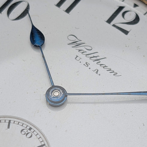 1919年 米国ウォルサム Traveler 金張りケース 懐中時計 機械式時計 動作良好