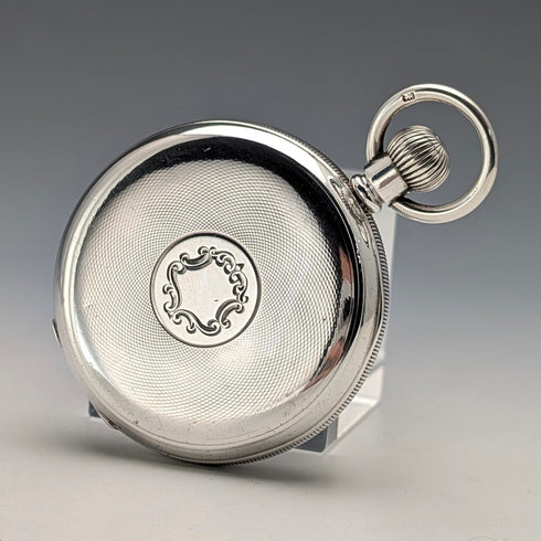 1919 British antique John Finlayson pocket watch in sterling silver Denison case, in good working order