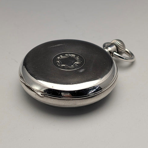 1919 British antique John Finlayson pocket watch in sterling silver Denison case, in good working order