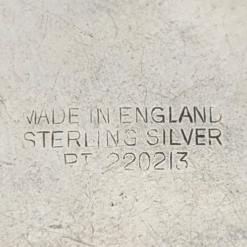 英国ヴィンテージ 純銀台座 バタフライウイングペンダント 純銀ネックレス付 ②