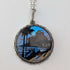 Vintage sterling silver butterfly wing pendant with sterling silver necklace (4)