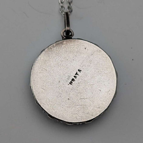 Vintage sterling silver butterfly wing pendant with sterling silver necklace (4)