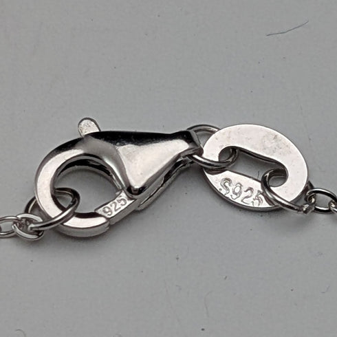 ヴィンテージ 純銀台座 バタフライウイングペンダント 純銀ネックレス付 ⑤