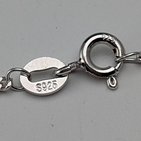 Vintage British Pipe Smoking Old Man Sterling Silver Pendant with Sterling Silver Necklace, 7.6g Total