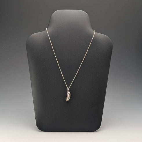 ヴィンテージ ピーナッツ(中に猿) 純銀製ペンダント 純銀ネックレス付 計7.8g