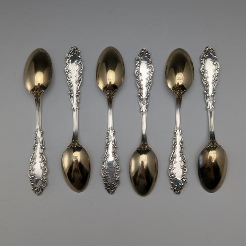 米国アンティーク 純銀製 ティースプーン6本 計64g Gorham ケース入