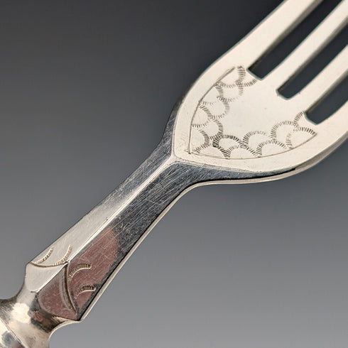 英国アンティーク 白蝶貝ハンドル デザートカトラリー 6ペア 木箱入り JOHN ROUND&SON