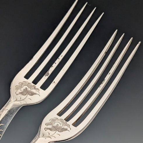 英国アンティーク 白蝶貝ハンドル デザートカトラリー 12ペア 木箱入り JOHN NOWILL&SON