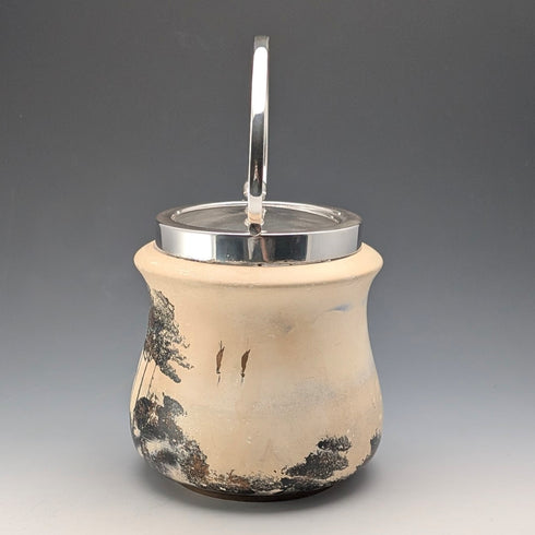 英国ヴィンテージ ジャポニズムスタイル 陶器製 クッキージャー