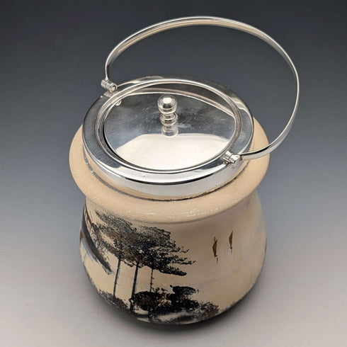 British Vintage Japonism Style Ceramic Cookie Jar