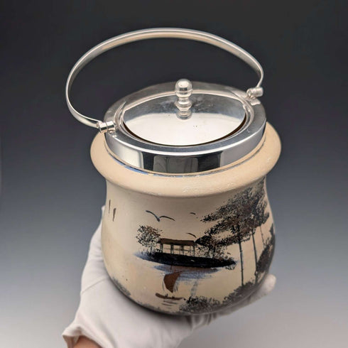 British Vintage Japonism Style Ceramic Cookie Jar