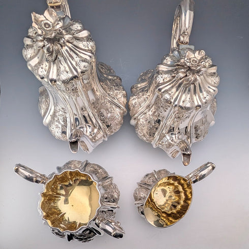 1857年 英国アンティーク シルバープレート製 ティー/コーヒーセット Elkington