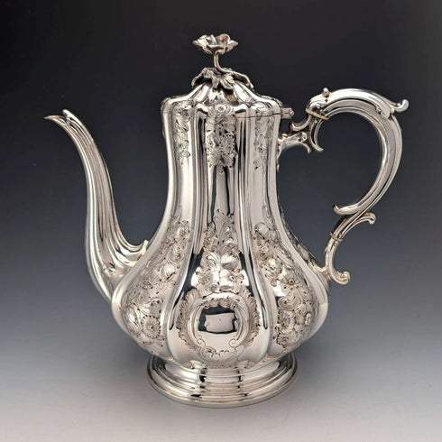 1857年 英国アンティーク シルバープレート製 ティー/コーヒーセット Elkington