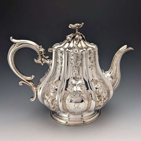 1857年 英国アンティーク シルバープレート製 ティー/コーヒーセット Elkington