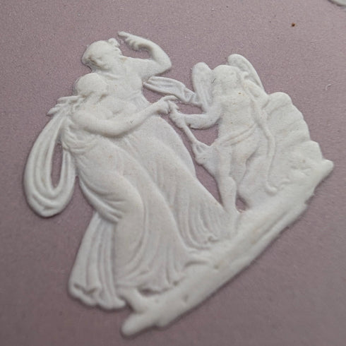 Vintage British Wedgwood Jasperware Oval Dish in Lilac