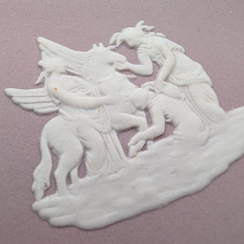 Vintage British Wedgwood Jasperware Oval Dish in Lilac