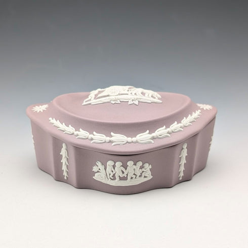 British Vintage Wedgwood Jasperware Small Box Lilac