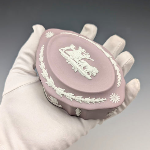 British Vintage Wedgwood Jasperware Small Box Lilac
