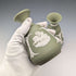 A pair of vintage Wedgwood green jasperware vases.